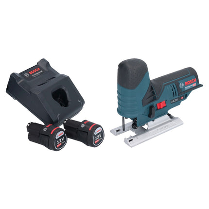 Bosch GST 12V-70 Profesjonalna wyrzynarka akumulatorowa 12 V 70 mm + 2x akumulator 2,0 Ah + ładowarka