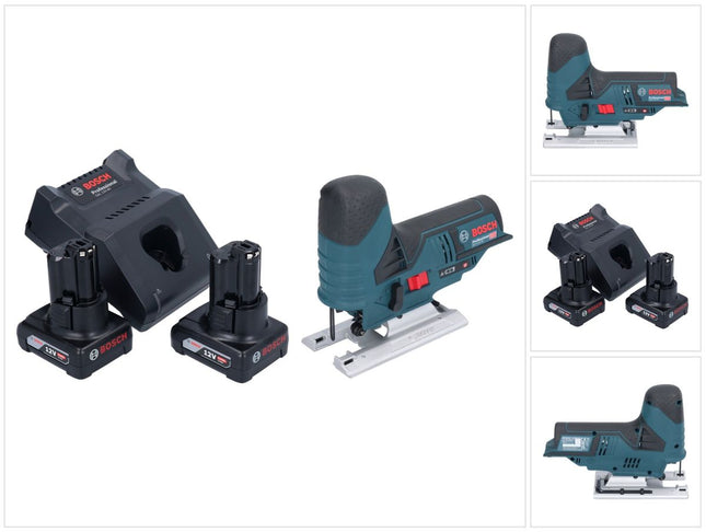 Bosch GST 12V-70 Seghetto alternativo professionale a batteria 12 V 70 mm + 2x batteria ricaricabile 6,0 Ah + caricabatterie