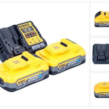 DeWalt DCB 1104 H2 Battery Starter Set 12 V / 18 V 2x Powerstack battery 5.0 Ah + DCB 1104 charger