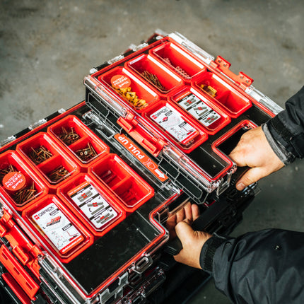 Toolbrothers RHINO XXL Organizer ECO Wysokość M Pudełka 2,5 l IP66 z wyjmowanymi pojemnikami