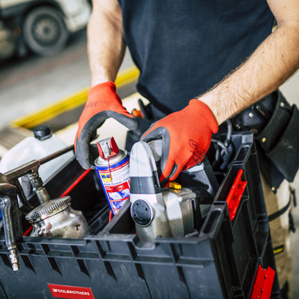 Skrzynka narzędziowa Toolbrothers RHINO XXl ECO Custom 35 l sztaplowana z wyjmowanymi przegrodami