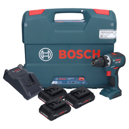 Bosch GSR 18V-55 Profesjonalna akumulatorowa wiertarko-wkrętarka 18 V 55 Nm bezszczotkowa ( 0615A5002P ) + 3x akumulator ProCORE 4,0 Ah + ładowarka + walizka L