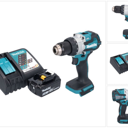 Makita DHP 489 RT1 cordless impact drill 18 V 73 Nm brushless + 1x rechargeable battery 5.0 Ah + charger