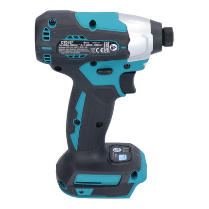 Makita DTD 157 T1 cordless impact wrench 18 V 140 Nm 1/4" brushless + 1x rechargeable battery 5.0 Ah - without charger