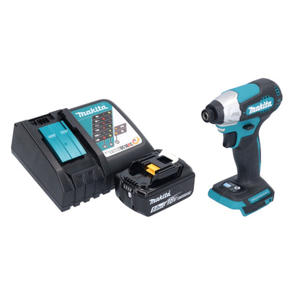 Avvitatore a impulsi a batteria Makita DTD 157 RT1 18 V 140 Nm 1/4" brushless + 1x batteria ricaricabile 5,0 Ah + caricabatterie