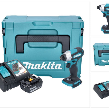 Makita DTD 157 RF1J cordless impact wrench 18 V 140 Nm 1/4" brushless + 1x rechargeable battery 3.0 Ah + charger + Makpac