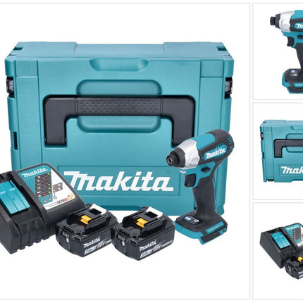 Makita DTD 157 RFJ cordless impact wrench 18 V 140 Nm 1/4" brushless + 2x rechargeable battery 3.0 Ah + charger + Makpac