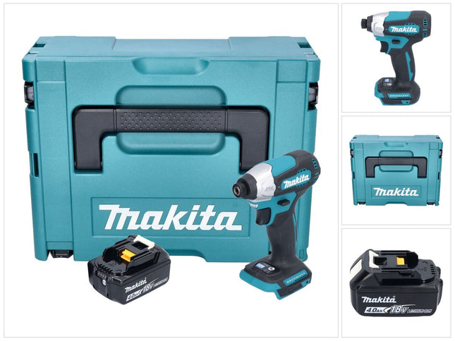 Makita DTD 157 M1J cordless impact wrench 18 V 140 Nm 1/4" brushless + 1x battery 4.0 Ah + Makpac - without charger