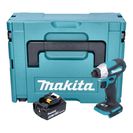 Makita DTD 157 T1J cordless impact driver 18 V 140 Nm 1/4" brushless + 1x rechargeable battery 5.0 Ah + Makpac - without charger