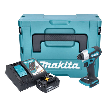 Makita DTD 157 RT1J cordless impact wrench 18 V 140 Nm 1/4" brushless + 1x rechargeable battery 5.0 Ah + charger + Makpac