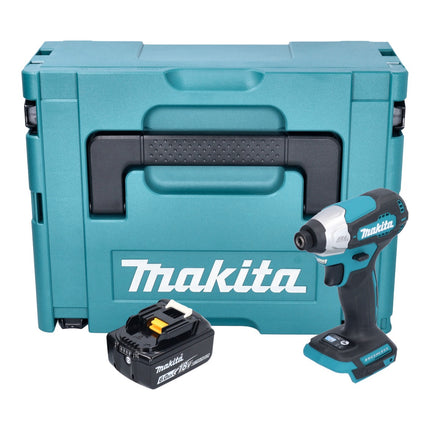 Avvitatore a impulsi a batteria Makita DTD 157 G1J 18 V 140 Nm 1/4" brushless + 1x batteria ricaricabile 6,0 Ah + Makpac - senza caricabatterie
