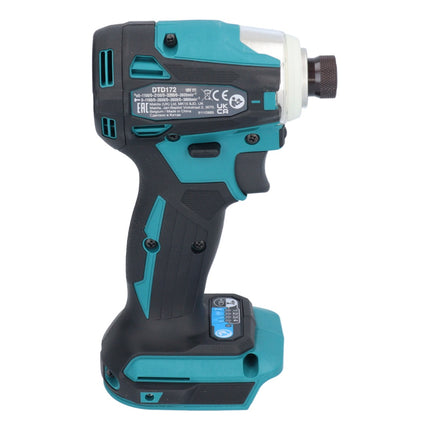 Llave de impacto sin cable Makita DTD 172 ZJ 18 V 180 Nm 1/4" sin escobillas + Makpac - sin batería, sin cargador