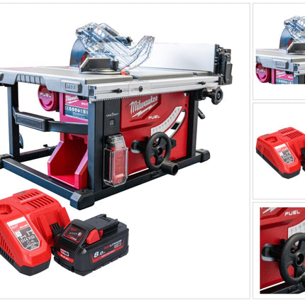 Sierra de mesa a batería Milwaukee M18 FTS210-801B 18 V 210 mm sin escobillas + 1x batería 8,0 Ah + cargador