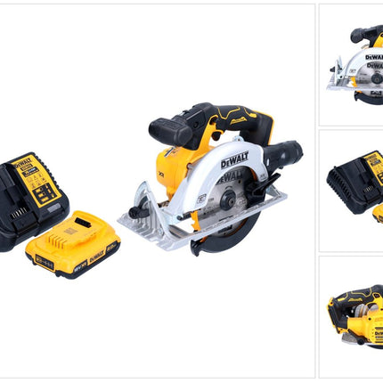 DeWalt DCS 565 D1 Sierra circular sin cable 18 V 165 mm sin escobillas + 1x batería 2.0 Ah + cargador