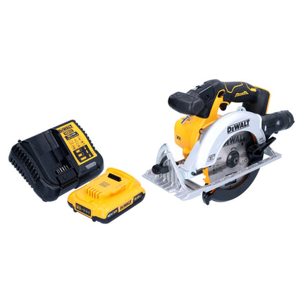 DeWalt DCS 565 D1 Sierra circular sin cable 18 V 165 mm sin escobillas + 1x batería 2.0 Ah + cargador