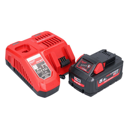Amoladora angular a batería Milwaukee M18 FSAG115X-551 18 V 115 mm sin escobillas + 1x batería 5,5 Ah + cargador