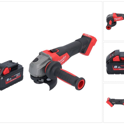 Meuleuse d'angle sur batterie Milwaukee M18 FSAG115X-801 18 V 115 mm sans balais + 1x batterie 8,0 Ah - sans chargeur