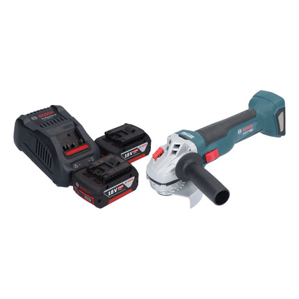 Bosch GWS 18V-10 Professional Akku Winkelschleifer 18 V 115 mm Brushless + 2x Akku 5,0 Ah + Ladegerät