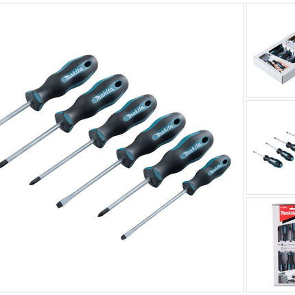 Makita E-10528 Zestaw wkrętaków 6 szt. SL4 / SL5.5 / PH1 / PH2 / PZ1 / PZ2