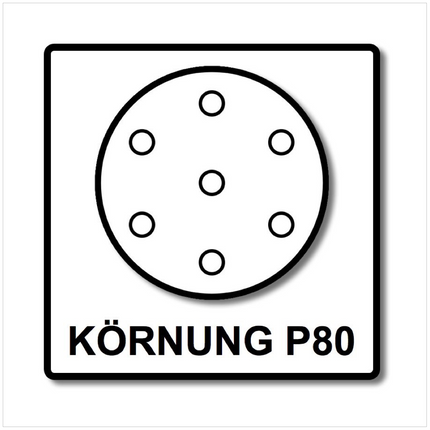 Festool STF D150/16 Schleifscheiben 150 mm Granat P80 GR / 50 Stück ( 496977 ) - Toolbrothers