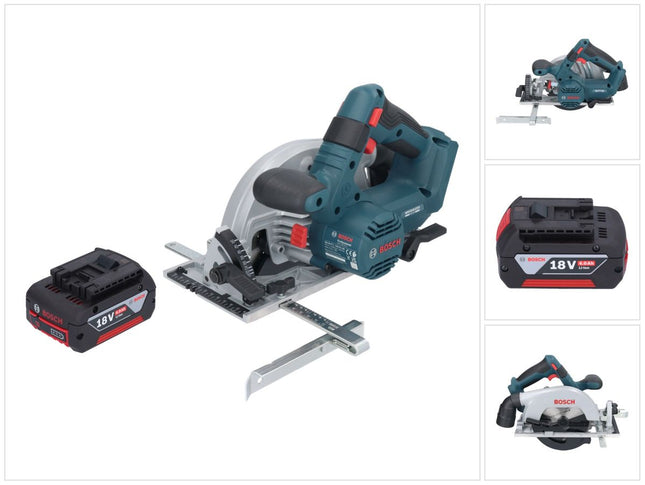 Bosch GKS 18V-57-2 Sierra circular profesional con acumulador 18 V 165 mm sin escobillas + 1x acumulador 4,0 Ah - sin cargador