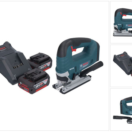 Bosch GST 18V-125 B Sierra de calar profesional sin cable 18 V 125 mm sin escobillas + 2x acumulador 4,0 Ah + cargador