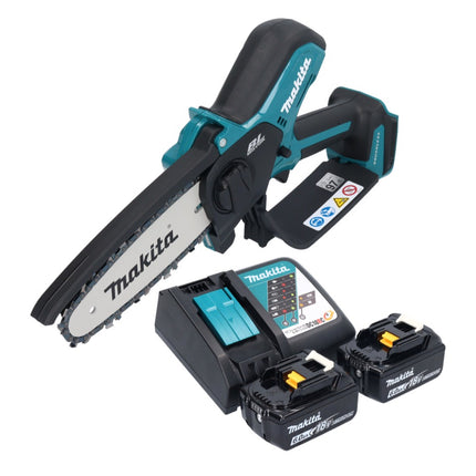 Makita DUC 150 RG2 Motosierra sin cable 18 V 15 cm sin escobillas + 2x batería 6,0 Ah + cargador