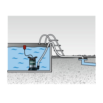 Metabo TP 7500 SI Pompe à eau claire immergée ( 0250750013 ) 300 Watt Débit 7500 l/h