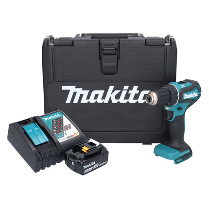 Makita DDF 485 RT cordless drill driver 18 V 50 Nm brushless 1x rechargeable battery 5.0 Ah + charger + case