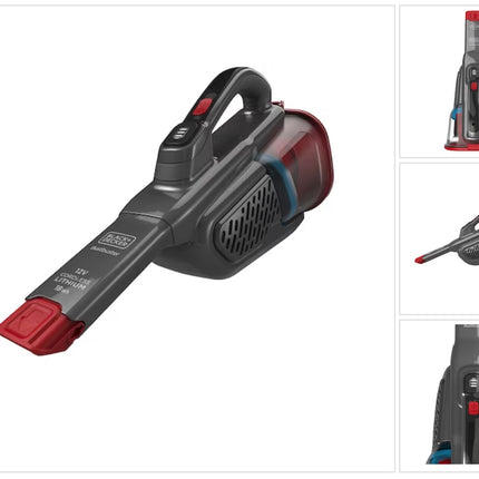 Black & Decker BHHV315J Aspirapolvere a mano 12 volt a 2 velocità con batteria ricaricabile integrata