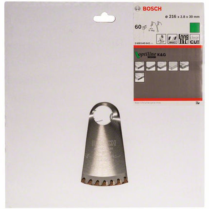 BOSCH Hoja de sierra circular Ø exterior 216 mm Número de dientes 60 WZ/N ( 4000815444 )