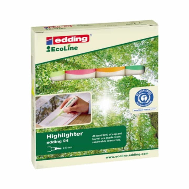 EDDING highlighter 24 EcoLine neon colours yellow/orange/pink/light green ( 9000487799 )