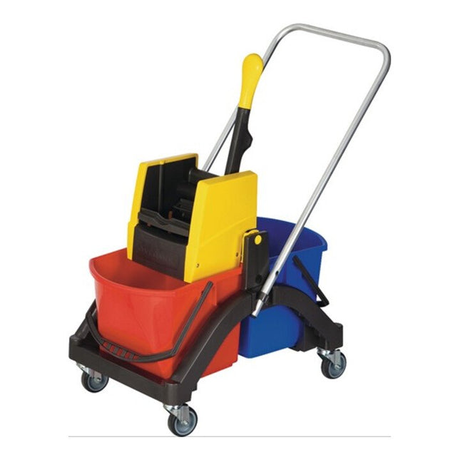 VERMOP cleaning trolley set bucket 2x17l press/handle/holder/5 mops ( 9000472064 )