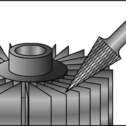 Fresa RUKO SKM Ø 10 mm longitud cabeza 20 mm mango Ø 6 mm ( 4000602923 )