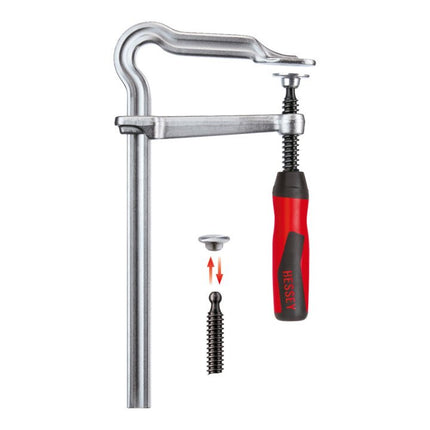 Abrazadera de tornillo BESSEY totalmente de acero OMEGA Ancho de sujeción 600 mm Proyección 120 mm ( 4000831477 )