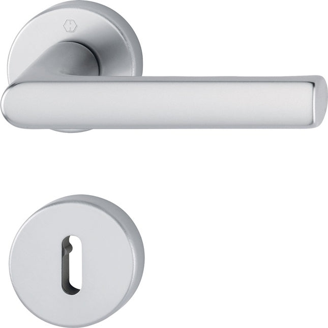 HOPPE Hamburg 1700 / 42KB/42KBS aluminium F1 rose set ( 3000203126 )