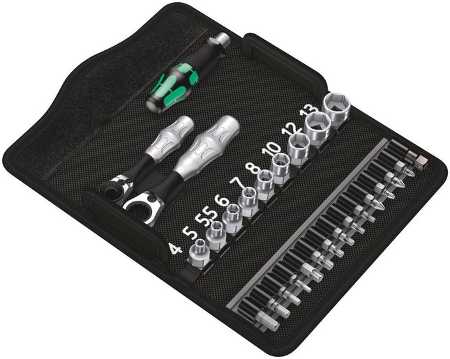 WERA socket spanner set KK Zyklop Mini 2 27-piece 1/4 ″ ( 4000829906 )