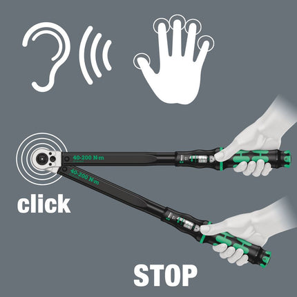 Llave dinamométrica WERA Click-Torque C 3 Push 1/2 ″ 40 - 200 Nm ( 4000822337 )