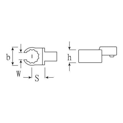STAHLWILLE Box spanner 733/10 13 Width across flats 13 mm 9 x 12 mm ( 4000826558 )