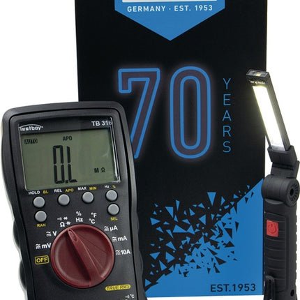 TESTBOY Multimètre TB 316 BLACK EDITION 600 mV - 600 V AC, 600 mV - 600 V DC ( 4000802076 )