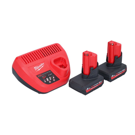 Milwaukee M12 BCST-502 wkrętarka akumulatorowa 12 V 19 x 25,4 mm + 2x akumulator 5,0 Ah + ładowarka