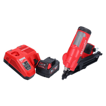 Clavadora a batería Milwaukee M18 FFN-501 18 V 50 - 90 mm sin escobillas + 1x batería 5,0 Ah + cargador