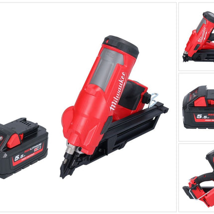 Clavadora a batería Milwaukee M18 FFN-551 18 V 50 - 90 mm sin escobillas + 1x batería 5,5 Ah - sin cargador