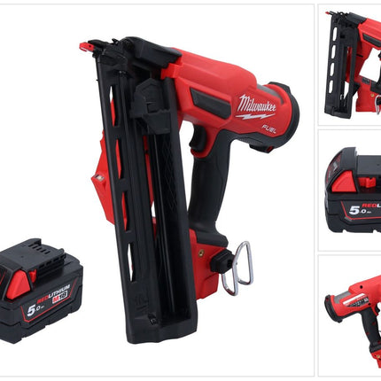 Milwaukee M18 FN16GA-501 Chiodatrice a batteria 18 V 32 - 64 mm brushless + 1x batteria 5,0 Ah - senza caricabatterie