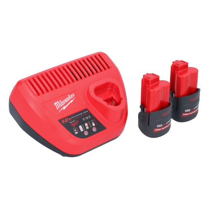 Amoladora puntual a batería Milwaukee M12 FDSS-252X 12 V 88,8 x 63,5 mm sin escobillas + 2x batería 2,5 Ah + cargador + caja HD