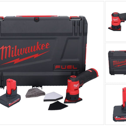 Amoladora puntual a batería Milwaukee M12 FDSS-501X 12 V 88,8 x 63,5 mm sin escobillas + 1x batería 5,0 Ah + caja HD - sin cargador