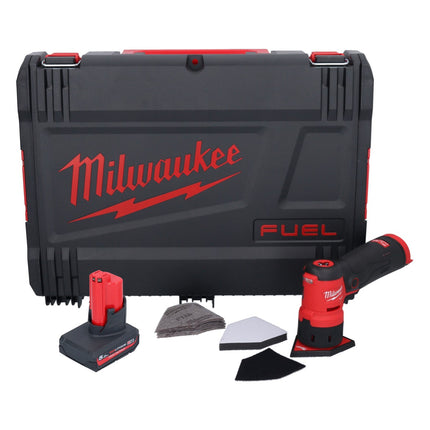 Amoladora puntual a batería Milwaukee M12 FDSS-501X 12 V 88,8 x 63,5 mm sin escobillas + 1x batería 5,0 Ah + caja HD - sin cargador