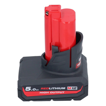 Amoladora puntual a batería Milwaukee M12 FDSS-501X 12 V 88,8 x 63,5 mm sin escobillas + 1x batería 5,0 Ah + caja HD - sin cargador