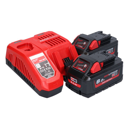 Clavadora a batería Milwaukee M18 FFN21-802C 18 V 50 - 90 mm sin escobillas + 2x baterías 8,0 Ah + cargador + maletín
