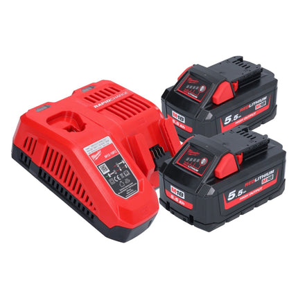 Amoladora recta a batería Milwaukee M18 FDGROVPDB-552X 18 V sin escobillas + 2x batería 5,5 Ah + cargador + caja HD
